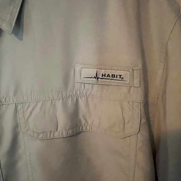 Habitat Shirt Men's Large Fishing Long Sleeve Vented Gorpcore - Picture 5 of 6